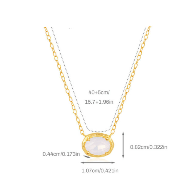Little Opal Slab Minimalist Necklace-Necklaces-Krush Kandy, Women's Online Fashion Boutique Located in Phoenix, Arizona (Scottsdale Area)