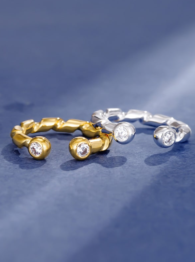 Twisted Minimalist Band CZ Ring-Ring-Krush Kandy, Women's Online Fashion Boutique Located in Phoenix, Arizona (Scottsdale Area)