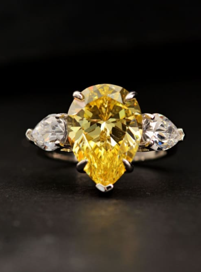 High Carbon Diamond Water Drop Luxury Ring-Ring-Krush Kandy, Women's Online Fashion Boutique Located in Phoenix, Arizona (Scottsdale Area)