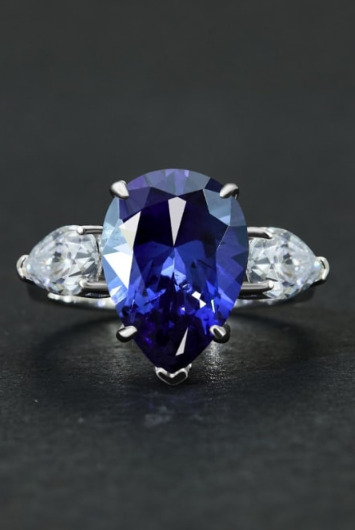 High Carbon Diamond Water Drop Luxury Ring-Ring-Krush Kandy, Women's Online Fashion Boutique Located in Phoenix, Arizona (Scottsdale Area)