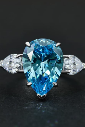 High Carbon Diamond Water Drop Luxury Ring-Ring-Krush Kandy, Women's Online Fashion Boutique Located in Phoenix, Arizona (Scottsdale Area)