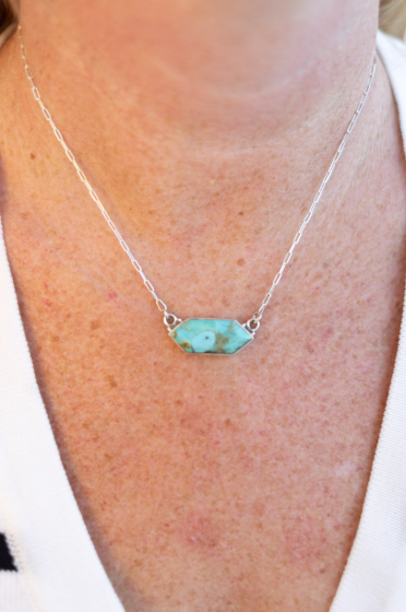 Lovely Turquoise Slabs-Necklaces-Krush Kandy, Women's Online Fashion Boutique Located in Phoenix, Arizona (Scottsdale Area)