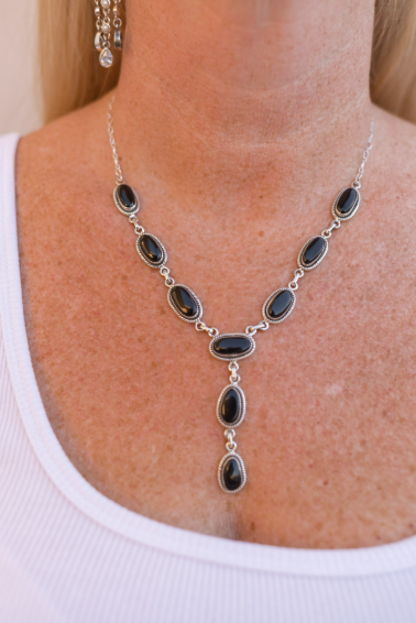 Krush Classic Stones Lariat Necklaces-Necklaces-Krush Kandy, Women's Online Fashion Boutique Located in Phoenix, Arizona (Scottsdale Area)