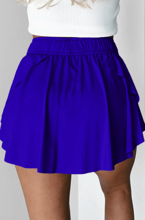 Ruffled Waistband Skort-Shorts-Krush Kandy, Women's Online Fashion Boutique Located in Phoenix, Arizona (Scottsdale Area)