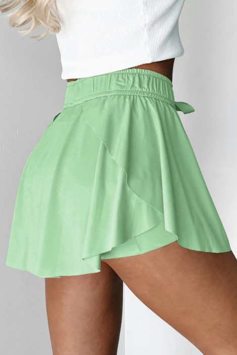 Ruffled Waistband Skort-Shorts-Krush Kandy, Women's Online Fashion Boutique Located in Phoenix, Arizona (Scottsdale Area)