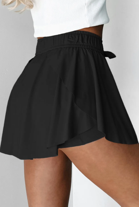 Ruffled Waistband Skort-Shorts-Krush Kandy, Women's Online Fashion Boutique Located in Phoenix, Arizona (Scottsdale Area)