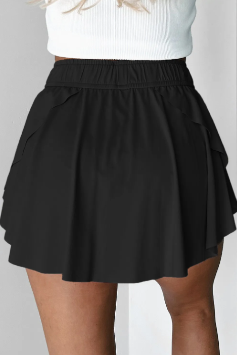 Ruffled Waistband Skort-Shorts-Krush Kandy, Women's Online Fashion Boutique Located in Phoenix, Arizona (Scottsdale Area)
