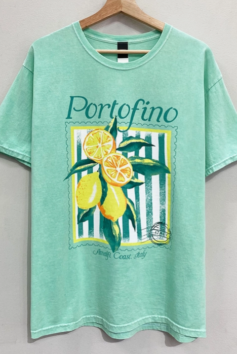 "Portofino" Lemon Graphic Tee-Graphic Tees-Krush Kandy, Women's Online Fashion Boutique Located in Phoenix, Arizona (Scottsdale Area)