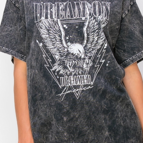 "Dream On" Eagle Graphic Tee-Graphic Tees-Krush Kandy, Women's Online Fashion Boutique Located in Phoenix, Arizona (Scottsdale Area)