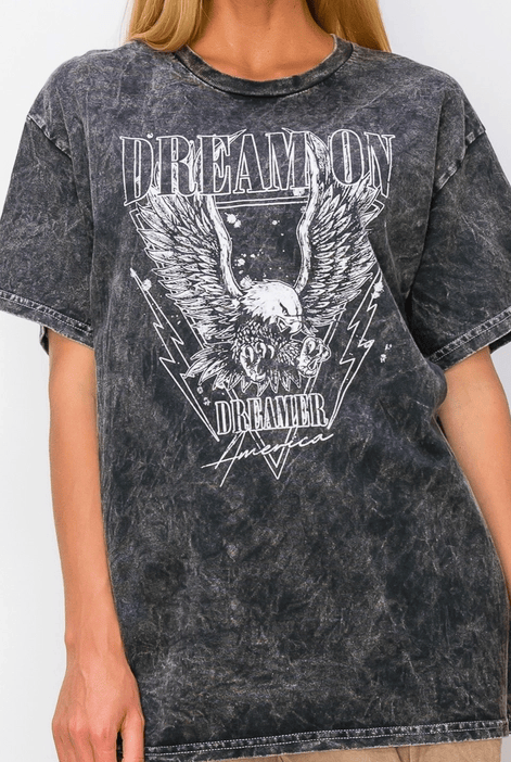 "Dream On" Eagle Graphic Tee-Graphic Tees-Krush Kandy, Women's Online Fashion Boutique Located in Phoenix, Arizona (Scottsdale Area)