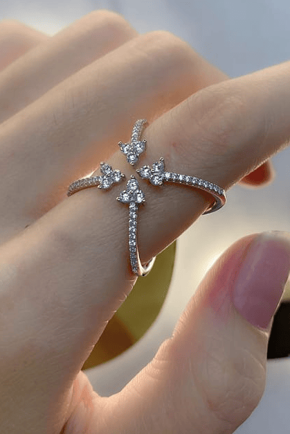 High Carbon Diamond Cross Minimalist Band Ring-Rings-Krush Kandy, Women's Online Fashion Boutique Located in Phoenix, Arizona (Scottsdale Area)