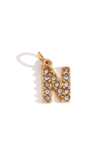 Rhinestone Letter Charm-Necklaces-Krush Kandy, Women's Online Fashion Boutique Located in Phoenix, Arizona (Scottsdale Area)