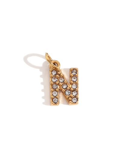 Rhinestone Letter Charm-Necklaces-Krush Kandy, Women's Online Fashion Boutique Located in Phoenix, Arizona (Scottsdale Area)