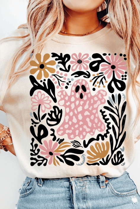 Boho Ghost Graphic Tee-Graphic Tees-Krush Kandy, Women's Online Fashion Boutique Located in Phoenix, Arizona (Scottsdale Area)