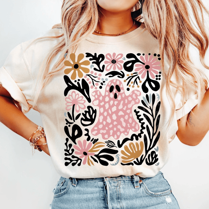 Boho Ghost Graphic Tee-Graphic Tees-Krush Kandy, Women's Online Fashion Boutique Located in Phoenix, Arizona (Scottsdale Area)