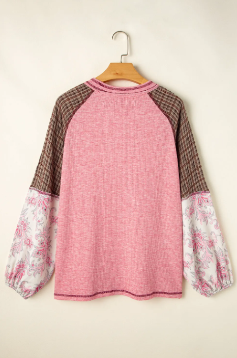 Boho Vibes Raglan Top-Tops-Krush Kandy, Women's Online Fashion Boutique Located in Phoenix, Arizona (Scottsdale Area)