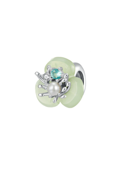 Dainty Green Flower Charm-Jewelry-Krush Kandy, Women's Online Fashion Boutique Located in Phoenix, Arizona (Scottsdale Area)