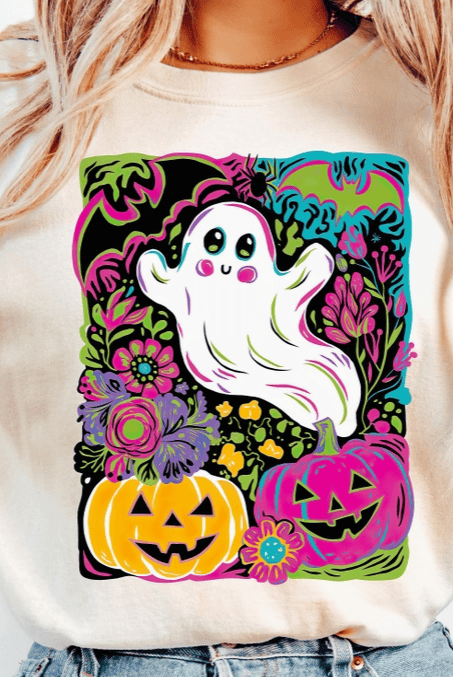 Boo-tiful Garden Ghost Tee-Graphic Tees-Krush Kandy, Women's Online Fashion Boutique Located in Phoenix, Arizona (Scottsdale Area)