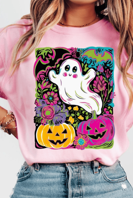 Boo-tiful Garden Ghost Tee-Graphic Tees-Krush Kandy, Women's Online Fashion Boutique Located in Phoenix, Arizona (Scottsdale Area)