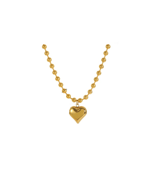 Simply Beaded Stainless Steel Heart Necklaces-Jewelry-Krush Kandy, Women's Online Fashion Boutique Located in Phoenix, Arizona (Scottsdale Area)