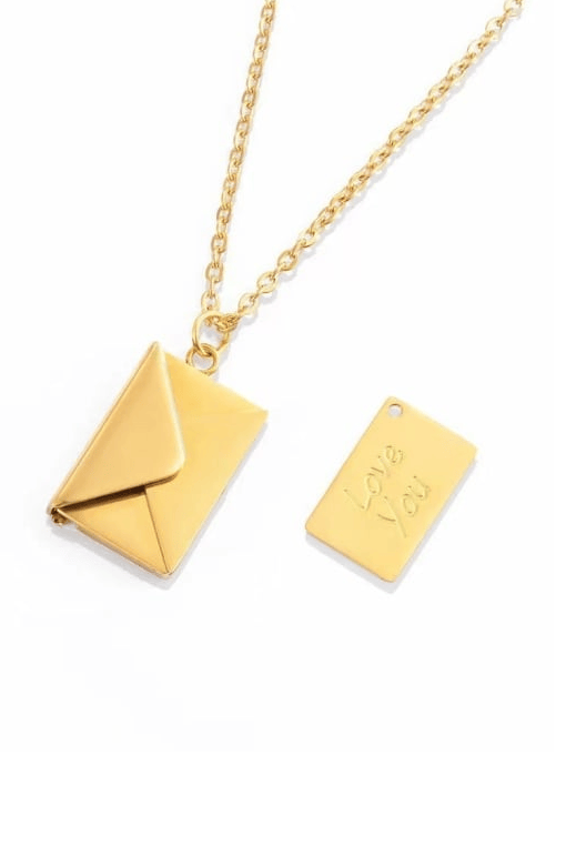 Stainless Steel Geometric Minimalist Envelope Necklace-Jewelry-Krush Kandy, Women's Online Fashion Boutique Located in Phoenix, Arizona (Scottsdale Area)