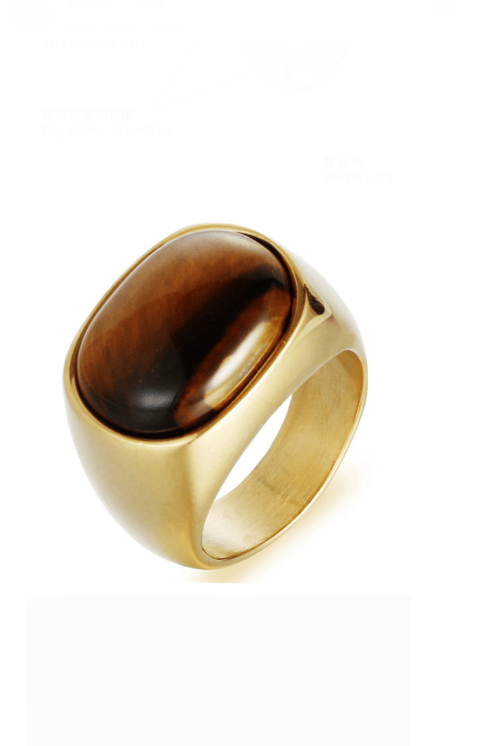 Vintage Tiger's Eye Slab Ring-Jewelry-Krush Kandy, Women's Online Fashion Boutique Located in Phoenix, Arizona (Scottsdale Area)