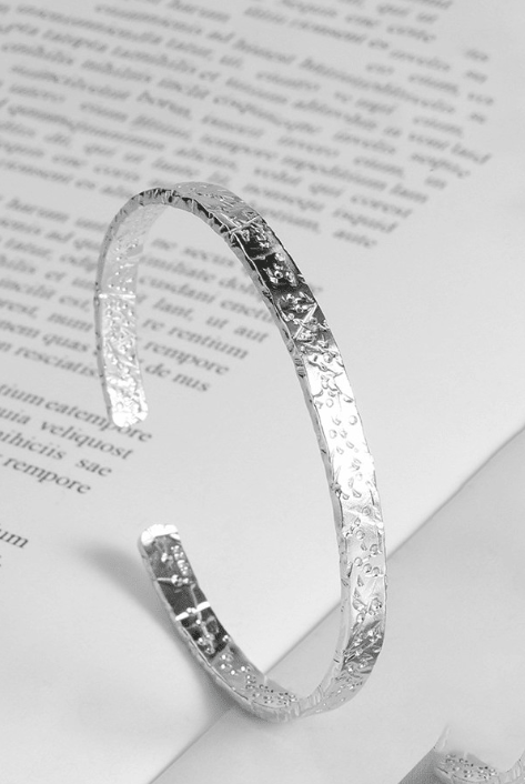 Sterling Silver Geometric Minimalist Cuff Bangle-Jewelry-Krush Kandy, Women's Online Fashion Boutique Located in Phoenix, Arizona (Scottsdale Area)