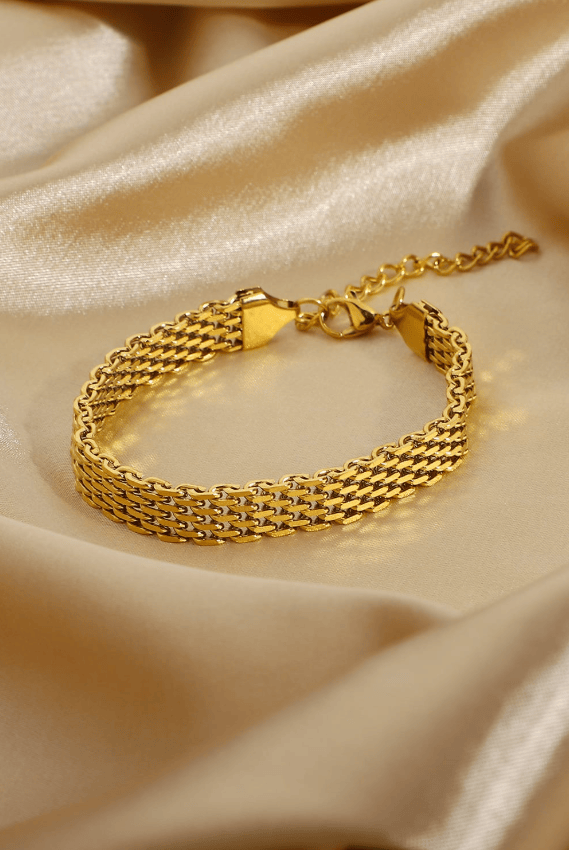 Stainless Steel Geometric Trend Link Bracelet-Jewelry-Krush Kandy, Women's Online Fashion Boutique Located in Phoenix, Arizona (Scottsdale Area)