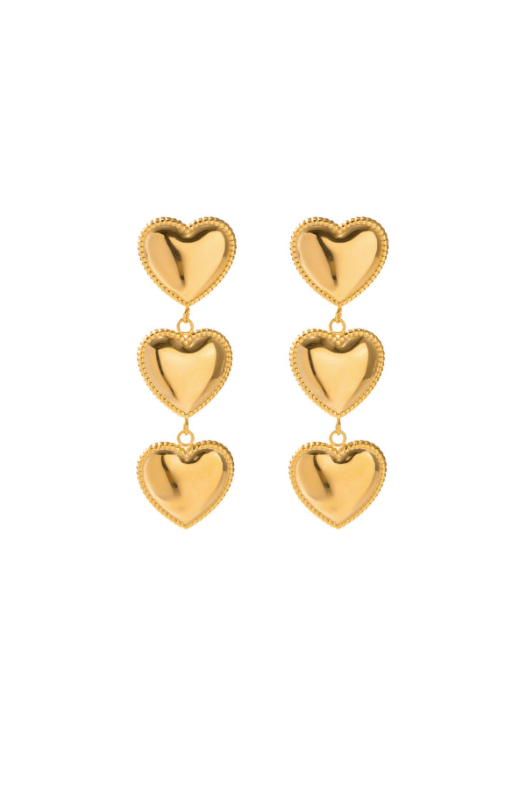 Stainless Steel Heart Trend Drop Earrings-Jewelry-Krush Kandy, Women's Online Fashion Boutique Located in Phoenix, Arizona (Scottsdale Area)