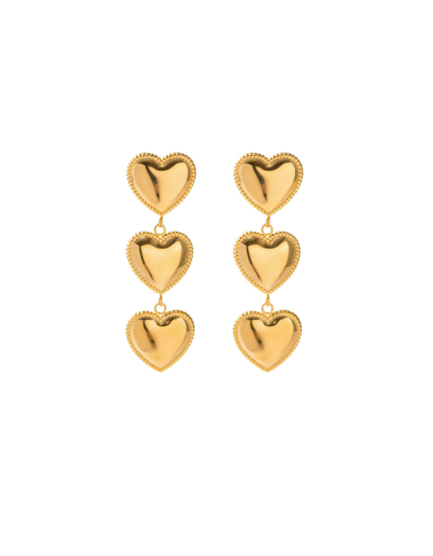 Stainless Steel Heart Trend Drop Earrings-Jewelry-Krush Kandy, Women's Online Fashion Boutique Located in Phoenix, Arizona (Scottsdale Area)