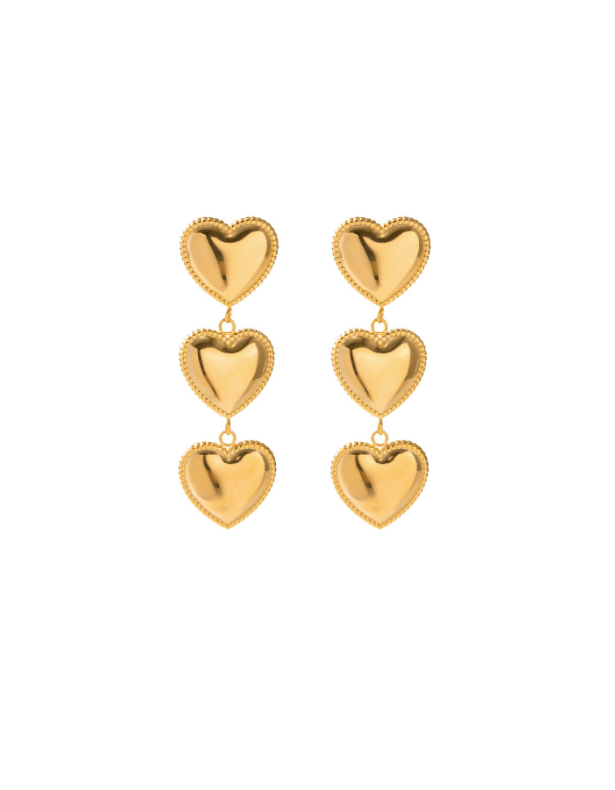 Stainless Steel Heart Trend Drop Earrings-Jewelry-Krush Kandy, Women's Online Fashion Boutique Located in Phoenix, Arizona (Scottsdale Area)