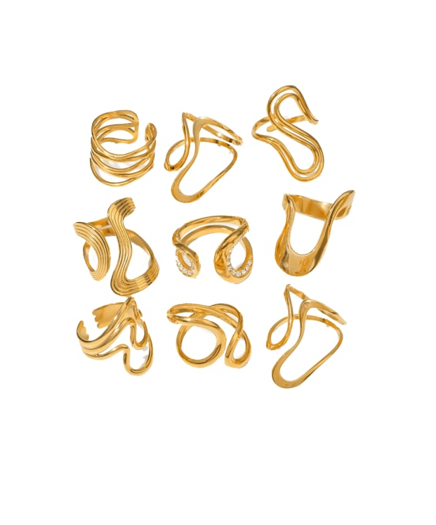 Stainless Steel Irregular Minimalist Band Ring-Jewelry-Krush Kandy, Women's Online Fashion Boutique Located in Phoenix, Arizona (Scottsdale Area)