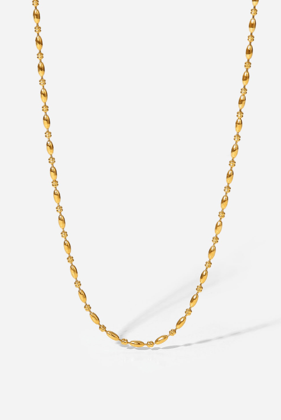 Stainless Steel Geometric Bead Trend Beaded Necklace-Jewelry-Krush Kandy, Women's Online Fashion Boutique Located in Phoenix, Arizona (Scottsdale Area)
