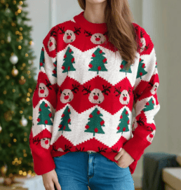 Oh Deer! Holiday Long Sleeve Sweater-Sweaters-Krush Kandy, Women's Online Fashion Boutique Located in Phoenix, Arizona (Scottsdale Area)
