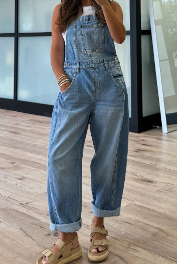 Buckle Barrel Denim Overalls-Overalls-Krush Kandy, Women's Online Fashion Boutique Located in Phoenix, Arizona (Scottsdale Area)