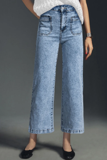 Chic Patch Pocket Straight Leg Loose Jeans-Jeans-Krush Kandy, Women's Online Fashion Boutique Located in Phoenix, Arizona (Scottsdale Area)