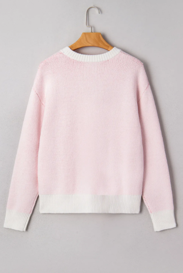 Cherry Pattern Drop Shoulder Sweater-Sweater-Krush Kandy, Women's Online Fashion Boutique Located in Phoenix, Arizona (Scottsdale Area)