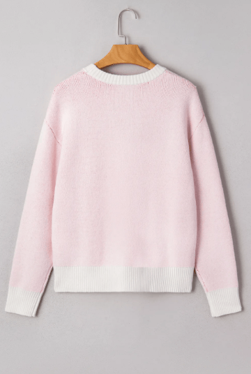 Cherry Pattern Drop Shoulder Sweater-Sweater-Krush Kandy, Women's Online Fashion Boutique Located in Phoenix, Arizona (Scottsdale Area)