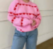 Red Heart Valentine Long Sleeve Knit Sweate r-Sweater-Krush Kandy, Women's Online Fashion Boutique Located in Phoenix, Arizona (Scottsdale Area)