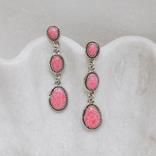 Classic Three Stone Twisted Rope Earrings-Drop Earrings-Krush Kandy, Women's Online Fashion Boutique Located in Phoenix, Arizona (Scottsdale Area)