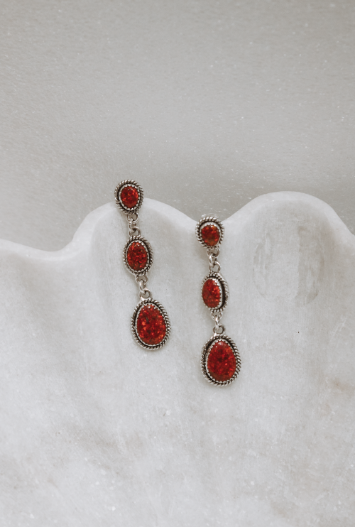 Classic Three Stone Twisted Rope Earrings-Drop Earrings-Krush Kandy, Women's Online Fashion Boutique Located in Phoenix, Arizona (Scottsdale Area)