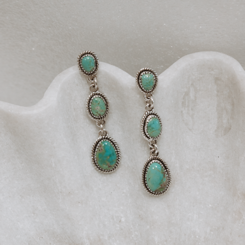 Classic Three Stone Twisted Rope Earrings-Drop Earrings-Krush Kandy, Women's Online Fashion Boutique Located in Phoenix, Arizona (Scottsdale Area)