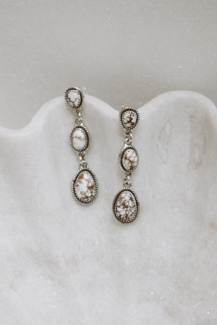 Classic Three Stone Twisted Rope Earrings-Drop Earrings-Krush Kandy, Women's Online Fashion Boutique Located in Phoenix, Arizona (Scottsdale Area)