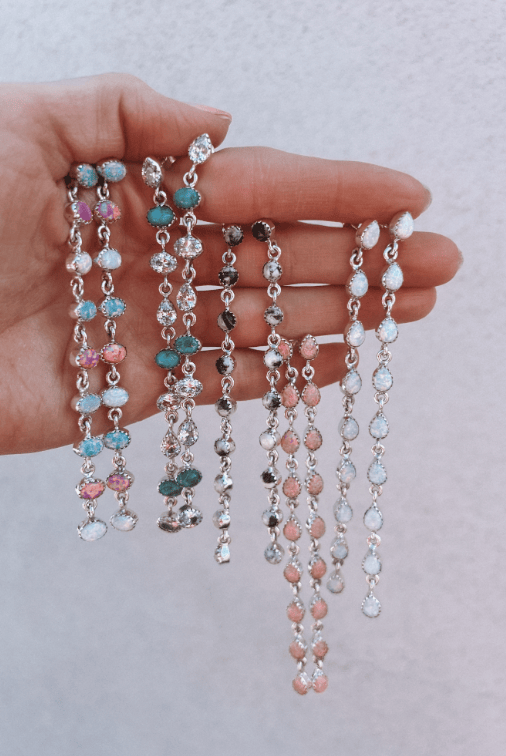 String Em Up Elegant Dangle Earrings MADE TO ORDER-Drop Earrings-Krush Kandy, Women's Online Fashion Boutique Located in Phoenix, Arizona (Scottsdale Area)