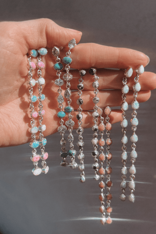 String Em Up Elegant Dangle Earrings MADE TO ORDER-Drop Earrings-Krush Kandy, Women's Online Fashion Boutique Located in Phoenix, Arizona (Scottsdale Area)