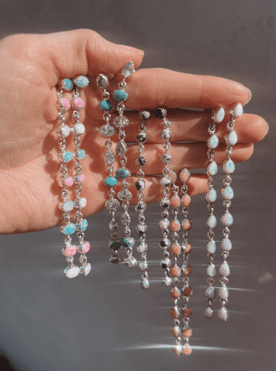 String Em Up Elegant Dangle Earrings MADE TO ORDER-Drop Earrings-Krush Kandy, Women's Online Fashion Boutique Located in Phoenix, Arizona (Scottsdale Area)