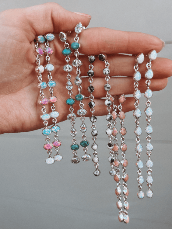 String Em Up Elegant Dangle Earrings MADE TO ORDER-Drop Earrings-Krush Kandy, Women's Online Fashion Boutique Located in Phoenix, Arizona (Scottsdale Area)