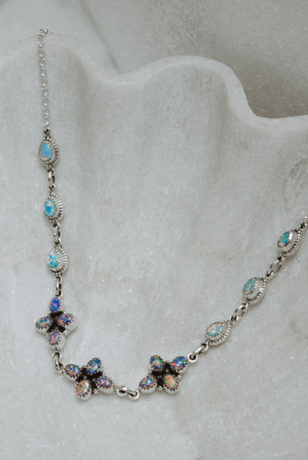 Beautiful Opal Pendant Necklace-Pendant Necklaces-Krush Kandy, Women's Online Fashion Boutique Located in Phoenix, Arizona (Scottsdale Area)