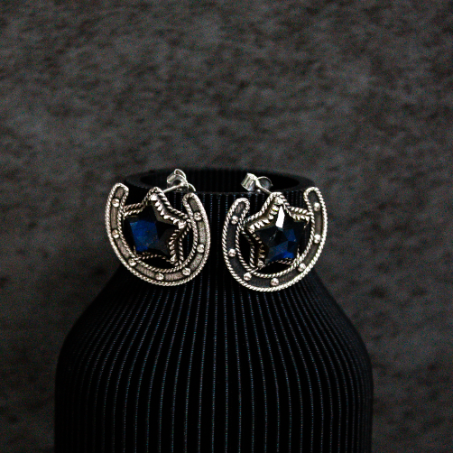 Starry Horseshoe Stone Earrings-Stud Earrings-Krush Kandy, Women's Online Fashion Boutique Located in Phoenix, Arizona (Scottsdale Area)