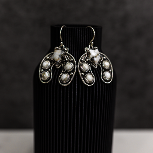 New In Town Horseshoe Stone Earrings-Drop Earrings-Krush Kandy, Women's Online Fashion Boutique Located in Phoenix, Arizona (Scottsdale Area)